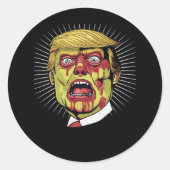 Retro Halloween Ronde Sticker (Voorkant)