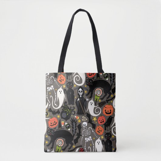 retro halloween saai tote bag (Voorkant)