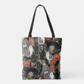 retro halloween saai tote bag (Achterkant)