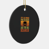 Retro Halloween Scare Skull Design_1 Keramisch Ornament (Rechts)