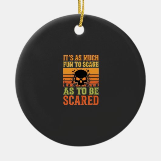 Retro Halloween Scare Skull Design_1 Keramisch Ornament (Voorkant)