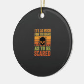 Retro Halloween Scare Skull Design_1 Keramisch Ornament (Links)