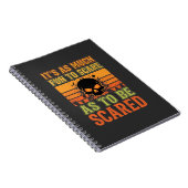 Retro Halloween Scare Skull Design_1 Notitieboek (Rechterzijde)