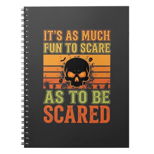 Retro Halloween Scare Skull Design_1 Notitieboek (Voorkant)