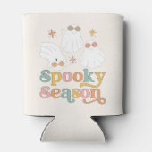 Retro Halloween Schattige Ghost Spooky Seizoen Blikjeskoeler (Achterkant)