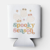 Retro Halloween Schattige Ghost Spooky Seizoen Blikjeskoeler (Achterkant)