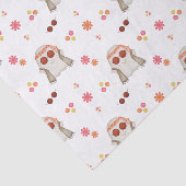 Retro Halloween Schattigee Kinder Floral Ghost Tissuepapier (Detail)