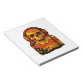 Retro Halloween Schedel Sticker Notitieblok (Schuin)