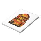 Retro Halloween Schedel Sticker Notitieblok (Linkerzijde)