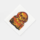 Retro Halloween schedel Sticker Servet (Hoek)