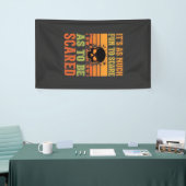 Retro Halloween Schrik Schedel Design_1 Spandoek (Beurs)
