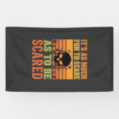 Retro Halloween Schrik Schedel Design_1 Spandoek (Horizontaal)