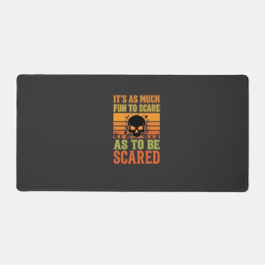 Retro Halloween Schrikkende Schedelontwerp_1 Bureaumat (Voorkant)