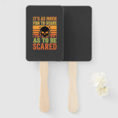 Retro Halloween Schrikkende Schedelontwerp_1 Handwaaier (Voorkant en achterkant)