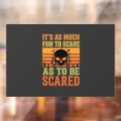 Retro Halloween Schrikkende Schedelontwerp_1 Raamsticker (Vel 2)