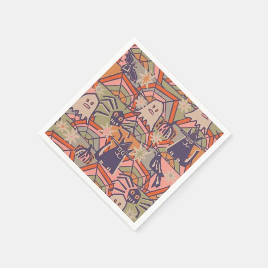 Retro Halloween Servet (Hoek)