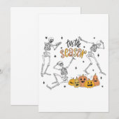 Retro Halloween Shirt, Funny Halloween Skull Bedankkaart (Voorkant / Achterkant)