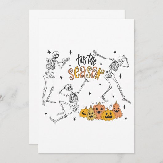 Retro Halloween Shirt, Funny Halloween Skull Bedankkaart (Voorkant / Achterkant)