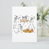 Retro Halloween Shirt, Funny Halloween Skull Bedankkaart (Staand voorkant)