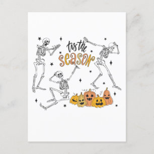 Retro Halloween Shirt, Funny Halloween Skull Briefkaart
