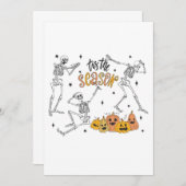 Retro Halloween Shirt, Funny Halloween Skull Kaart (Voorkant / Achterkant)