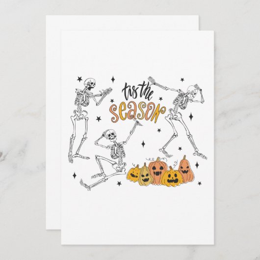 Retro Halloween Shirt, Funny Halloween Skull Kaart (Voorkant / Achterkant)