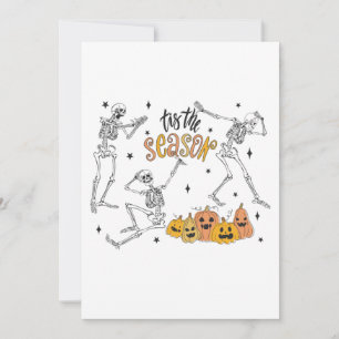 Retro Halloween Shirt, Funny Halloween Skull Kaart