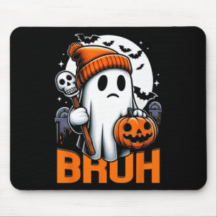 Retro Halloween Shirten Voor Mannen Vrouwen Bruh G Muismat