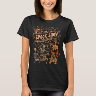 Retro Halloween skelet horror monster middernacht T-shirt
