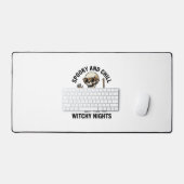 Retro Halloween skeletgravure heks bezem Sh Bureaumat (Keyboard & Muis)