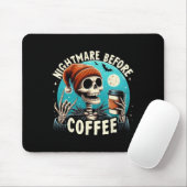 Retro Halloween Skeleton Coffee Mok Scary Night Be Muismat (Met muis)