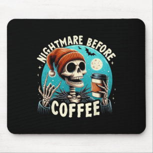 Retro Halloween Skeleton Coffee Mok Scary Night Be Muismat