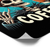 Retro Halloween Skeleton Coffee Mok Scary Night Be Poster (Hoek)
