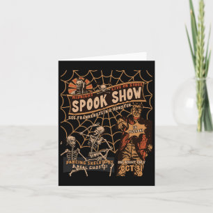 Retro Halloween Skeleton Horror Monster Midnight S Kaart