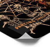 Retro Halloween Skeleton Horror Monster Midnight S Poster (Hoek)