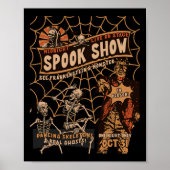 Retro Halloween Skeleton Horror Monster Midnight S Poster (Voorkant)