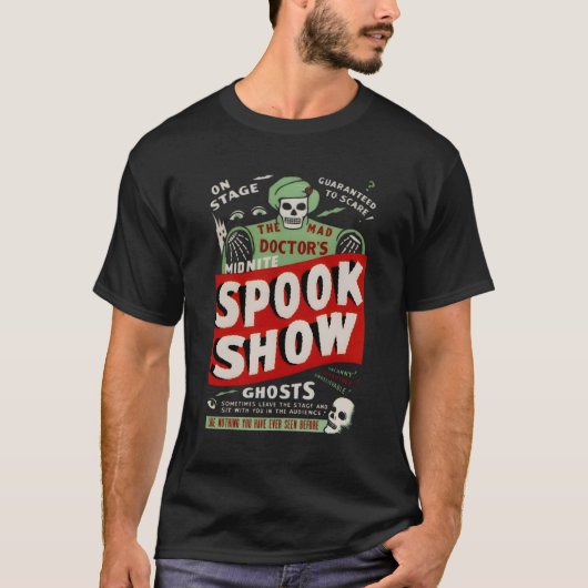 Retro Halloween Skeleton Horror Movie Midnight Spo T-shirt (Voorkant)