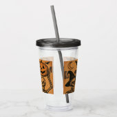 /Retro Halloween skeletten Acryl Drinkbeker (Links)