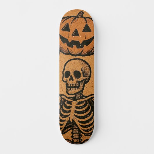 /Retro Halloween skeletten Persoonlijk Skateboard (Voorkant)