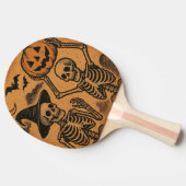 /Retro Halloween skeletten Tafeltennisbatje (Zijkant)