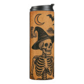 /Retro Halloween skeletten Thermosbeker (Gedraaid links)
