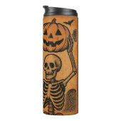 /Retro Halloween skeletten Thermosbeker (Geroteerd rechts)