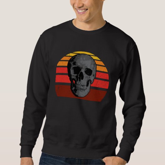 Retro Halloween skull cool horror motif monster vi Trui (Voorkant)