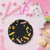 Retro Halloween Snoep Classics Party (Zwart) Papieren Bordje (Feest)