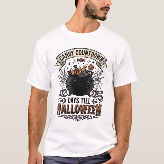 Retro Halloween Snoep Countdown Shirt Ontwerp_1 (Voorkant)