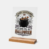 Retro Halloween Snoep Countdown Shirt Ontwerp_1 Acryl Bord (Hoek)