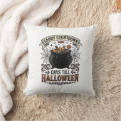 Retro Halloween Snoep Countdown Shirt Ontwerp_1 Kussen (Deken)