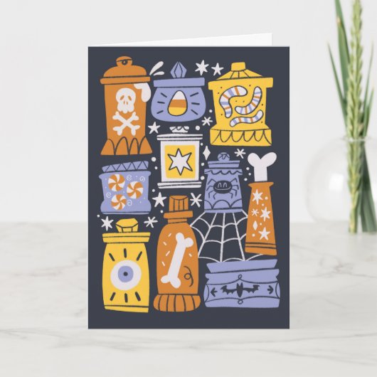Retro Halloween snoep Kaart (Voorkant)