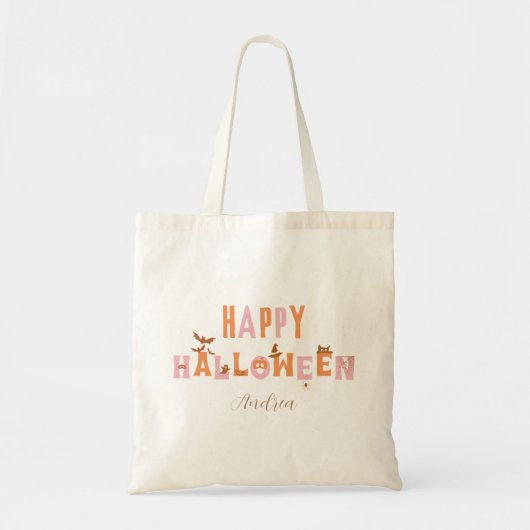 Retro Halloween Snoep Tote Bag (Voorkant)