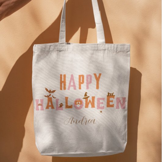 Retro Halloween Snoep Tote Bag